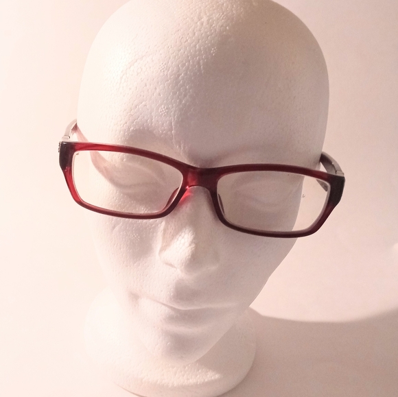 Vintage Gucci GG 3573 E67 Unisex Rectangle Red Wine Tone Eyeglasses Frame - Picture 4 of 10